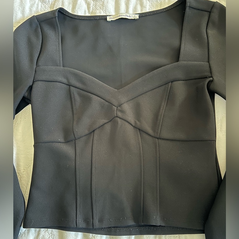 Abercrombie and Fitch Black Long Sleeve Top